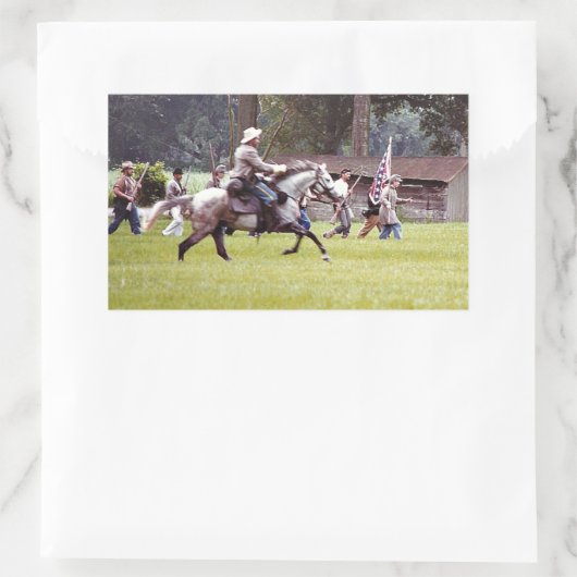 内戦の再現 長方形シール (バッグ)