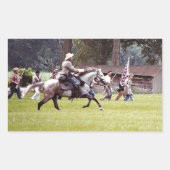 内戦の再現 長方形シール (正面)