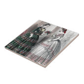 内戦の南北戦争前のファッションの女性夜会服 タイル (側面)