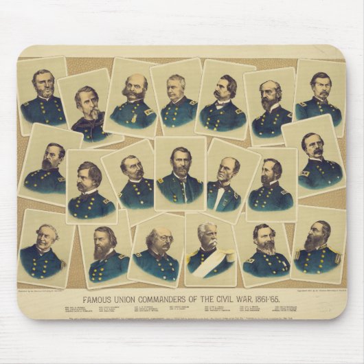 内戦の有名な連合司令官 マウスパッド (正面)