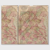 内戦の軍の地図のポトマックのキャンペーン(1863年) ラッピングペーパー (フラット)