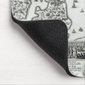 内戦イギリスおよびプラハの眺めの地図 マウスパッド (コーナー)