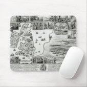内戦イギリスおよびプラハの眺めの地図 マウスパッド (マウス)
