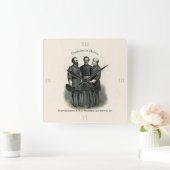 内戦ヒーローストーンウォールボーガルリー スクエア壁時計 (ホーム)