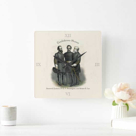 内戦ヒーローストーンウォールボーガルリー スクエア壁時計 (ホーム)