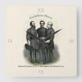 内戦ヒーローストーンウォールボーガルリー スクエア壁時計 (正面)