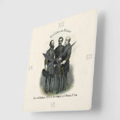 内戦ヒーローストーンウォールボーガルリー スクエア壁時計 (傾斜)