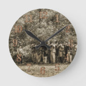 内戦兵士 ラウンド壁時計 (正面)