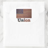 内戦連合🦅名誉ヴィンテージ軍隊 楕円形シール (バッグ)