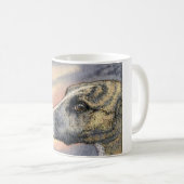 内気で、ハンサムな猟犬のマグ コーヒーマグカップ (正面右)