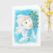 内気なまたはコイ空白のなカード カード (黄色い花)