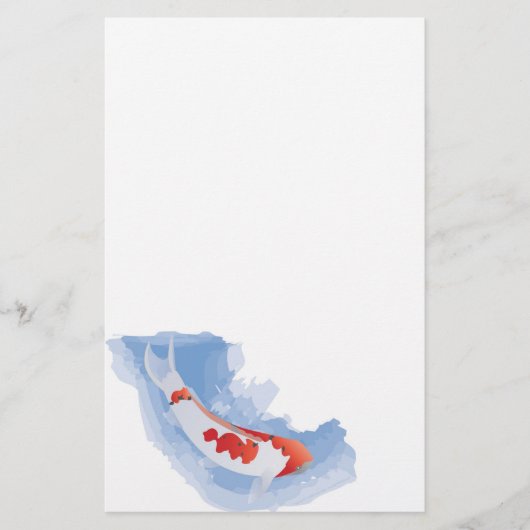 内気なコイ(デジタル)の文房具 便箋 (正面)