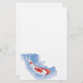 内気なコイ(デジタル)の文房具 便箋 (正面/裏面)