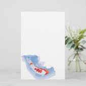 内気なコイ(デジタル)の文房具 便箋 (スタンド正面)