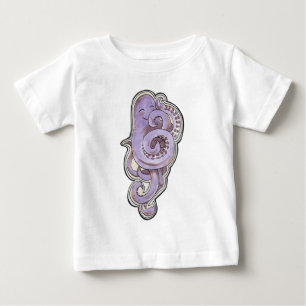 内気なタコ ベビーTシャツ