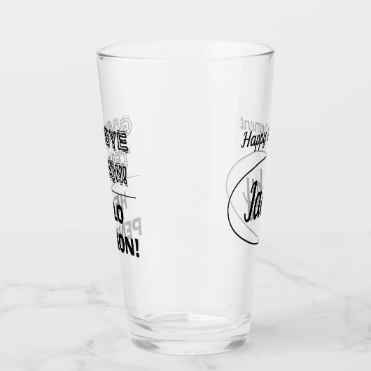 内気な人のためのおもしろいな退職のギフトガラス タンブラーグラス (左)