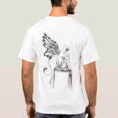 内気な女の子 Tシャツ (裏面)