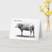 内気な感じること: 鉛筆のヒツジ: 謝罪カード カード (黄色い花)