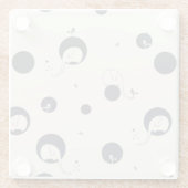 内気な象パターン ガラスコースター (裏面)