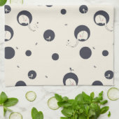 内気な象パターン キッチンタオル (折り畳み)