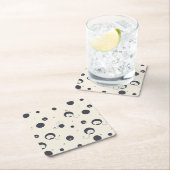 内気な象パターン スクエアペーパーコースター (インサイチュ)