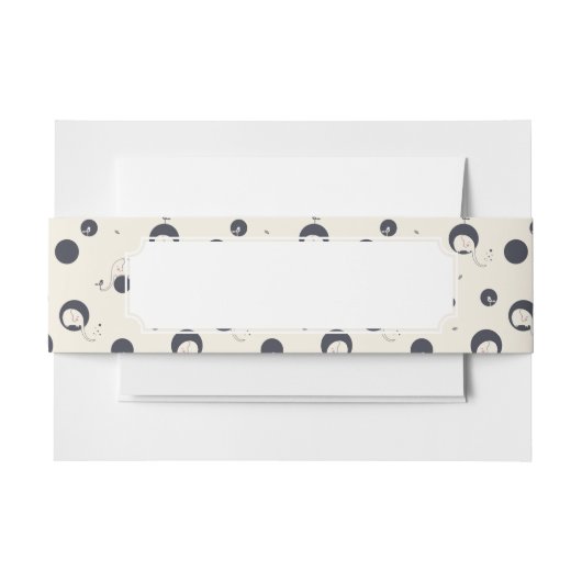 内気な象パターン 招待状ベリーバンド (正面例)