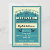 内気な退職者のための退職パーティー 招待状 (正面)