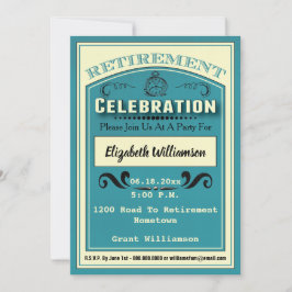 内気な退職者のための退職パーティー 招待状