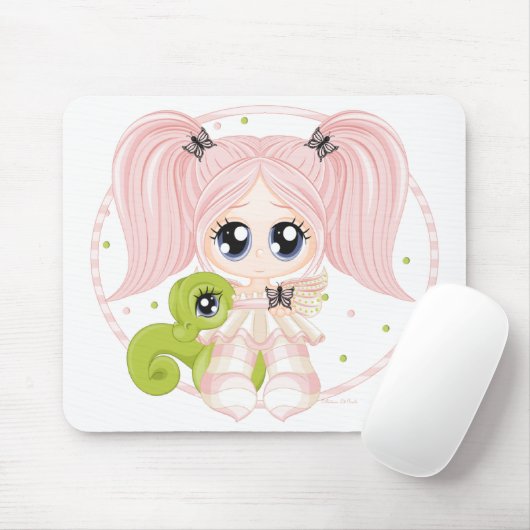 内気な1つ マウスパッド (マウス)