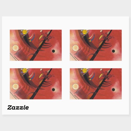 内燃抽象芸術絵画ズ 長方形シール (シート)