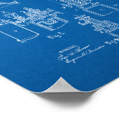 内燃機関特許 – 設計図 ポスター (角)