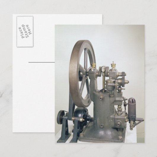 内燃機関， 1876 ポストカード (正面/裏面)