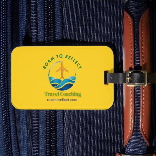 内省への旅荷物タグ イエロー ラゲッジタグ (正面インサイチュ4)