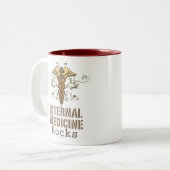 内科はケリュケイオンのマグを揺すります ツートーンマグカップ (正面左)