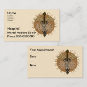 内科医用カドゥセウス 予約カード (正面/裏面)