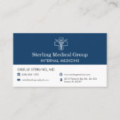 内科医者のオフィス予約 名刺 (正面)