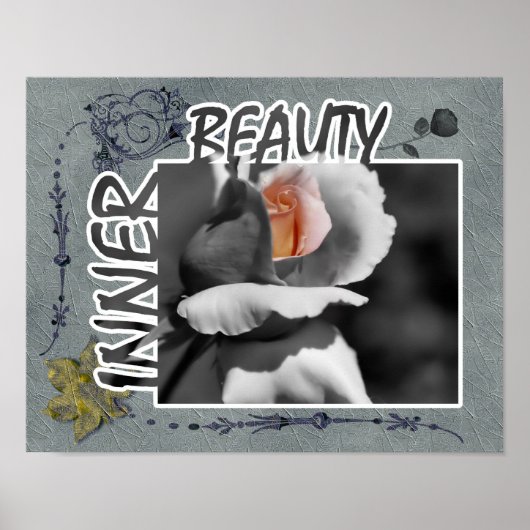 内美しいバラ感動的花 ポスター (正面)