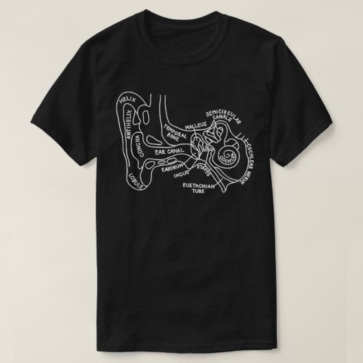 内耳聴診術前庭療法 Tシャツ (デザイン正面)