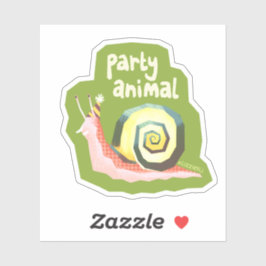 内脊椎動物パーティーカタツムリ – 小さなシール シール