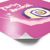 内脊椎動物ピンクのパーティーカタツムリ小さな芸術プリント フォトプリント            (角)