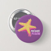 内脊椎動物「ハグお願い」ヒトデのバッジ 缶バッジ (正面&裏面)