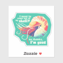 内脊椎動物nautilus – 中ステッカー シール