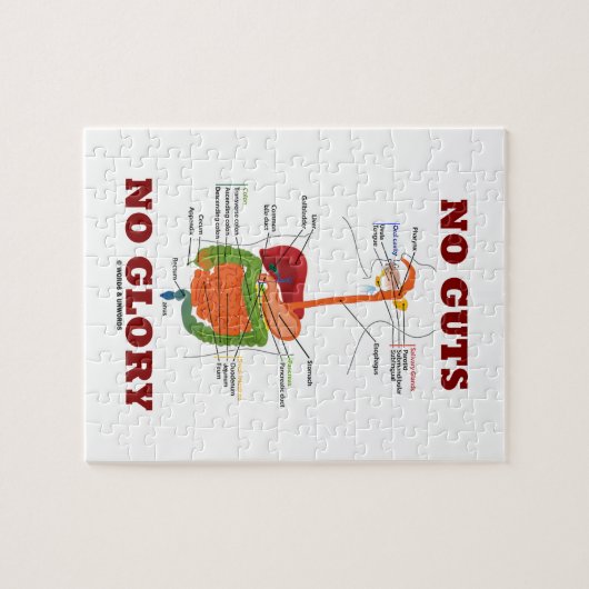 内臓無し栄光無し(消化系のユーモア) ジグソーパズル (横)