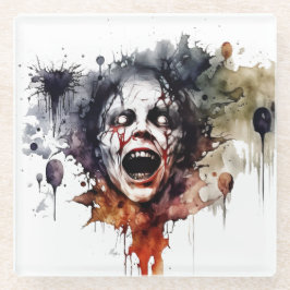 内臓&ヴォイド：抽象芸術ホラーポートレート ガラスコースター