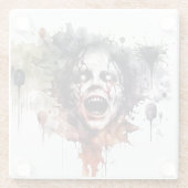 内臓&ヴォイド:抽象芸術ホラーポートレート ガラスコースター (裏面)