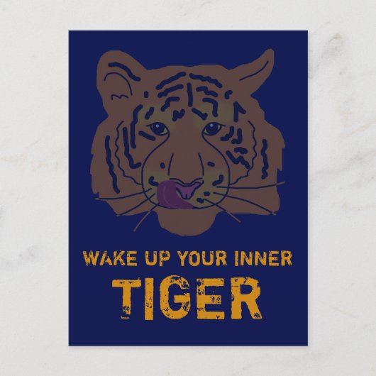 内虎を起こ感動的せ ポストカード (正面)