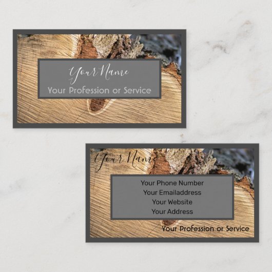 内装や大工用の木枠！bu 名刺 (正面/裏面)