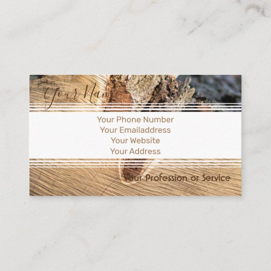 内装ストライプや大工用の木造の！ 名刺 (裏面)