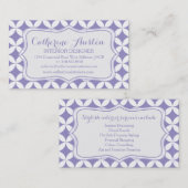 内装デザイン紫の青の名刺 名刺 (正面/裏面)