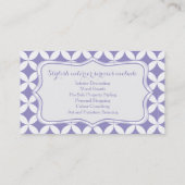 内装デザイン紫の青の名刺 名刺 (裏面)